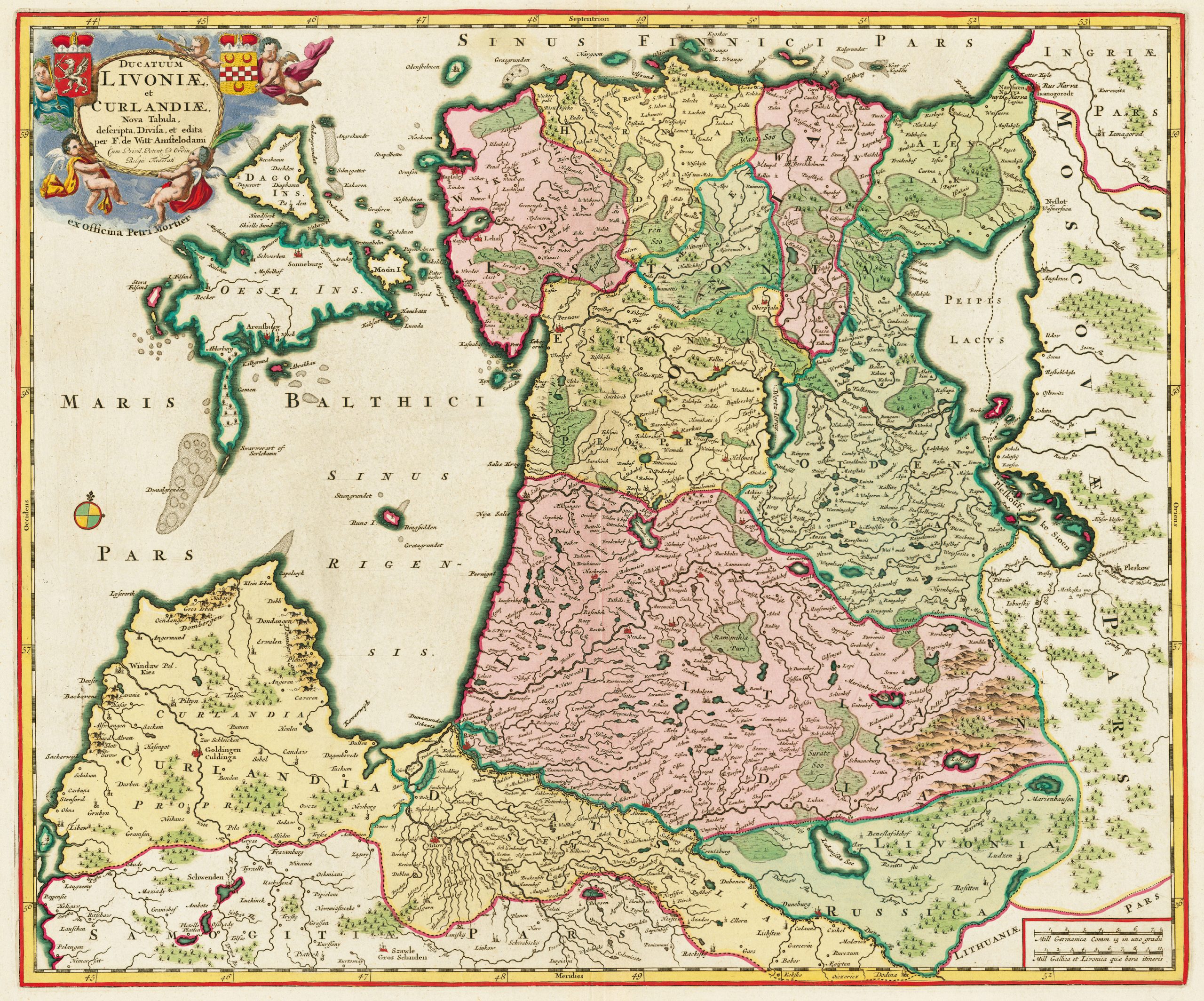Plateliai (Plotelle) pavaizduoti 1706 m. Frederik’o de Wit-Pieter’io Mortier’o Livonijos ir Kuršo žemėlapyje